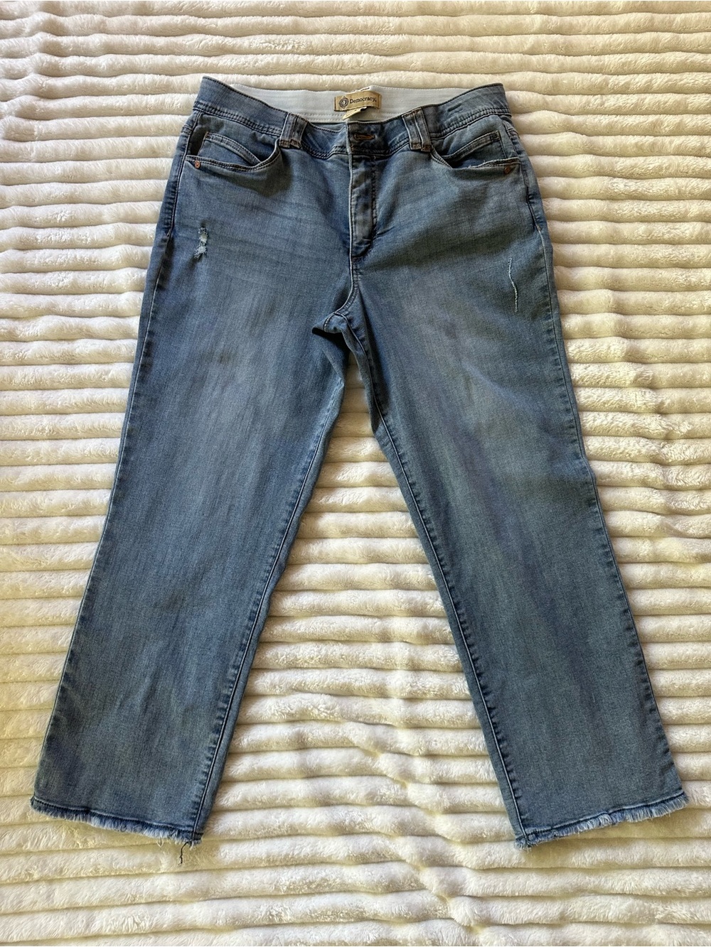 Democracy Straight Leg Jeans in Light Blue Wash